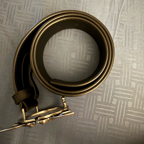 Pinko Love Birds Black Belt with Silver Buckle - Picture 2 of 3